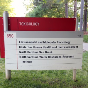 Toxicology Building Sign May 2017
