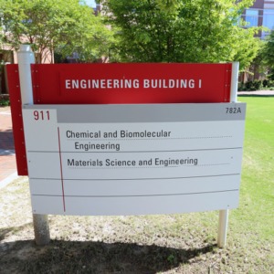 Engineering Building I Sign May 2017