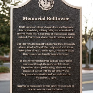 Hallowed Places Plaque, Memorial Bell Tower