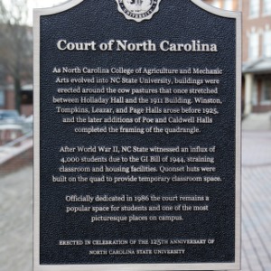 Hallowed Places Plaque, Court of North Carolina