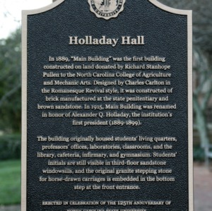 Hallowed Places Plaque, Holladay Hall