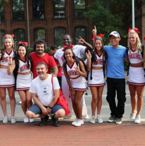 Wolfpack cheerleaders at Packapalooza 2014