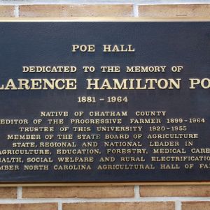 Plaque at Poe Hall