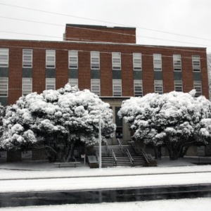 Snow at Hillsborough Building