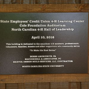 Camp Milstone, Learning Center Plaque