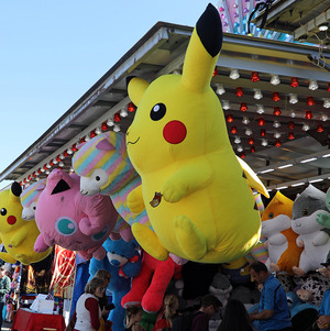 Plush animal prizes at North Carolina State Fair, 2019