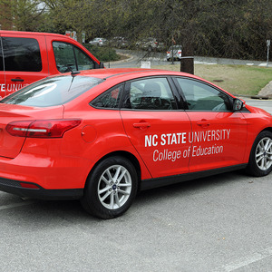 College of Education car, March 2020