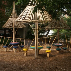 Kilgore Hall Bamboo structures