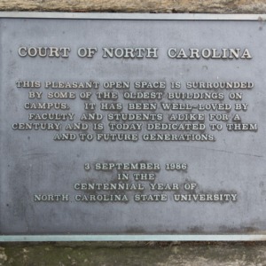 Plaque at Court of NC