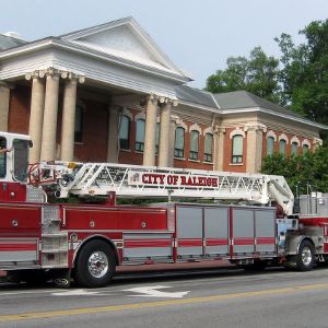 Raleigh Firetrucks on Campus