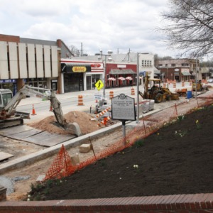 Hillsborough Street roundabout construction