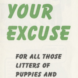 What's Your Excuse for All Those Litters of Puppies and Kittens?