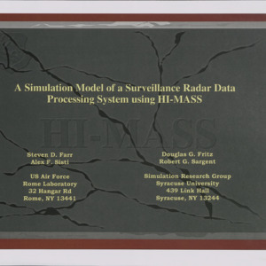 A Simulation Model of a Surveillance Radar Data Processing System using HI-MASS, circa 1990