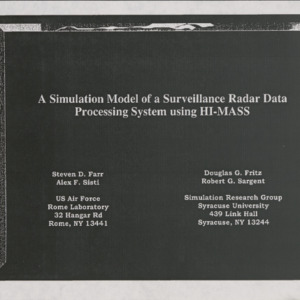 Hierarchical Modelling and Simulation System (HI-MASS) March Presentation (2 of 2), 1995