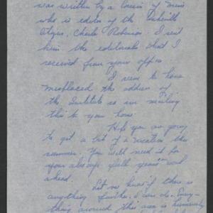 Correspondence, 1960