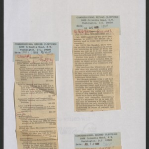 Congressional Clippings -- Conservation