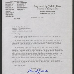 Congressional Responses: Milton R. Young (R - North Dakota)