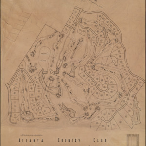 M.W. Atlanta Country Club -- drawing of Atlanta Country Club with holes depicted, March 1, 1964