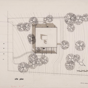 Seanor residence -- Site plan, hand-drawn