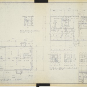 Northwoods Park, House Type JH Variation No. 2 -- Floor Plan, Kitchen Elevations, Foundation Plan