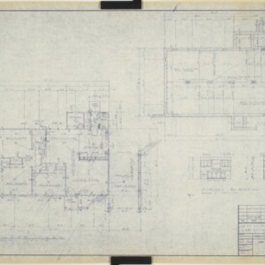 Northwoods Park, House Type PH Variation No. 8-B -- Foundation Plan, Floor Plan, & Kitchen Elevations