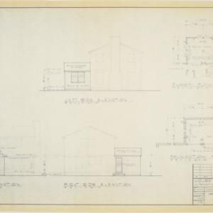 House Type Alternate No. 1 -- Floor and Foundation Plans, Elevations