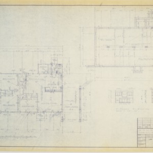 House Type Variation No. 8-B -- Foundation Plan, Floor Plan, Kitchen Elevations