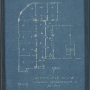 Revised plan of southwest corner, intermediate floor