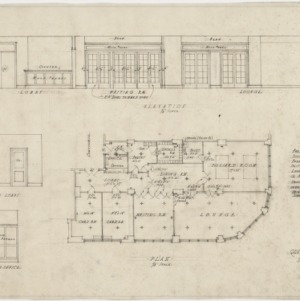 Quarters of the Asheville Club, elevations and floor plans