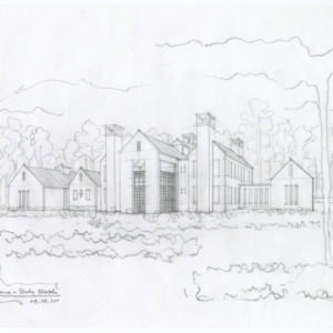 Chancellor's residence study sketch