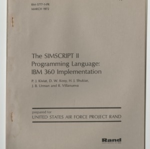 The Simscript II Programming language; IBM 360 Interpretation RM-5777-1PR