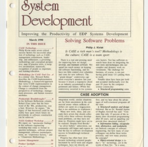 System Development, March 1990 Issue