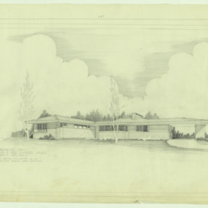 Residence for Mr. & Mrs. Haywood Jones -- Cover drawing of house