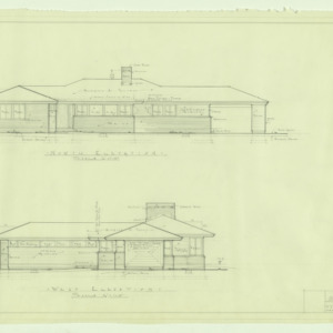 Residence for Haywood Jones -- North and west elevations