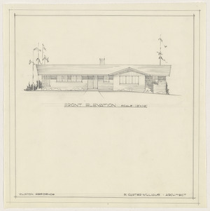 Mr. and Mrs. Deems H. Clifton Residence, 1952 -- Front Elevation