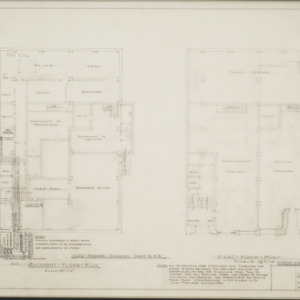 Masonic Temple Building, alterations -- Basement and first floor plan