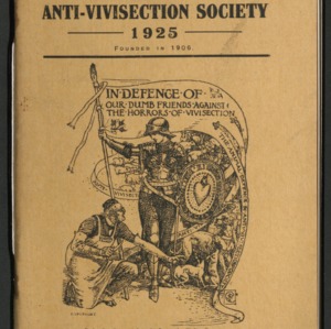 The Animal Defence and Anti-Vivisection Society, reports, 1923 and 1924