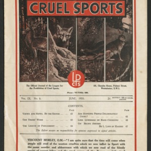 Cruel sports, vol. 9, no. 6