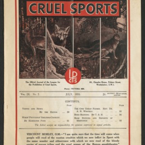 Cruel sports, vol. 9, no. 7
