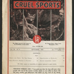Cruel sports, vol. 9, no. 9