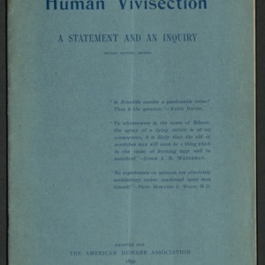 Human vivisection: a statement and an inquiry