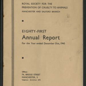Eighty-first annual report for the year ended December 31st, 1943