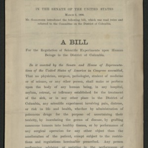 S. 3424. A bill for the regulation of scientific experiments upon human beings in the District of Columbia