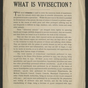 What is vivisection?