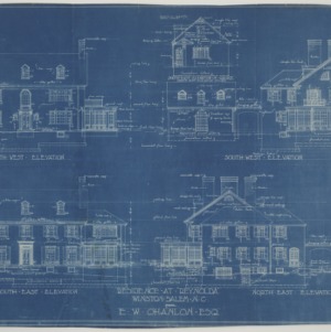 Residence at Reynolda, Winston Salem, NC, for E. W. O'Hanlon, Elevations, 1924
