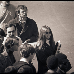 Protesters at Eddie Davis protest, 1969