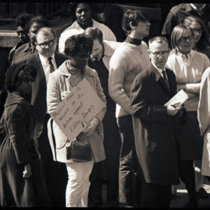 Protesters at Eddie Davis protest, 1969