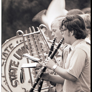 Marching band practice, 1973