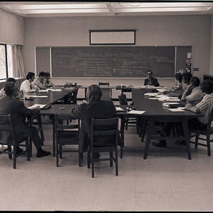 People at "Research in Technical Education" meeting, circa 1969-1975