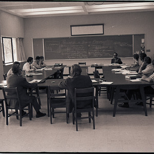 People at "Research in Technical Education" meeting, circa 1969-1975
